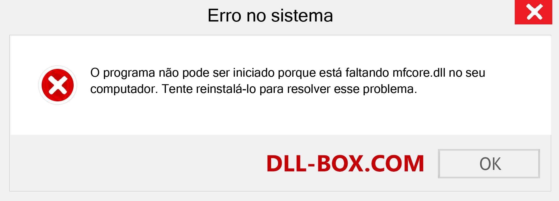 Arquivo mfcore.dll ausente ?. Download para Windows 7, 8, 10 - Correção de erro ausente mfcore dll no Windows, fotos, imagens